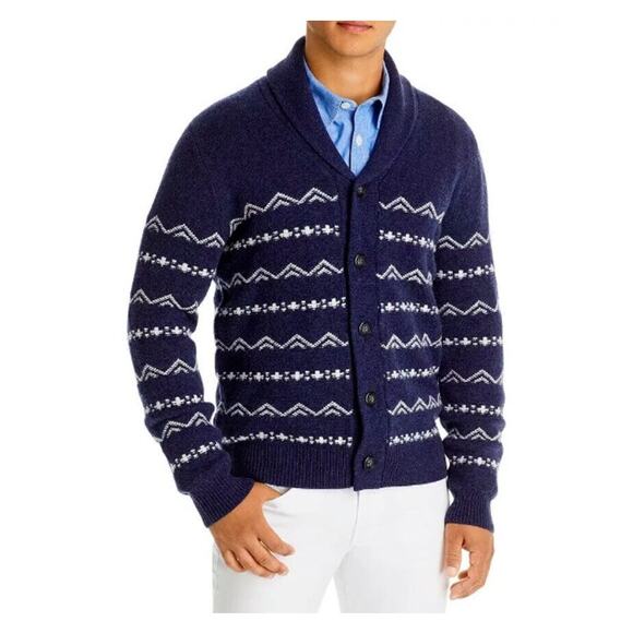 NWT The Men's Store Bloomingdales Merino Wool Cardigan XL